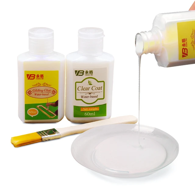 50ml Gilding Adhesive Glue Varnish Set Gold Leaf Foil Copper Flakes  Water-based Glue for Foil Sheets Arts Craft Paper Home Decor - AliExpress