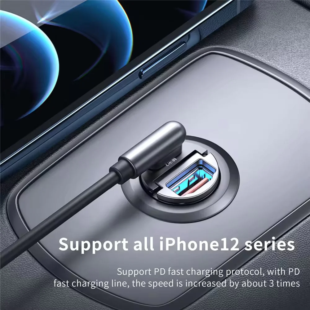 รูปสินค้า ที่ชาร์จรถยนต์ USB-C 200W ชาร์จเร็วสำหรับมือถือ