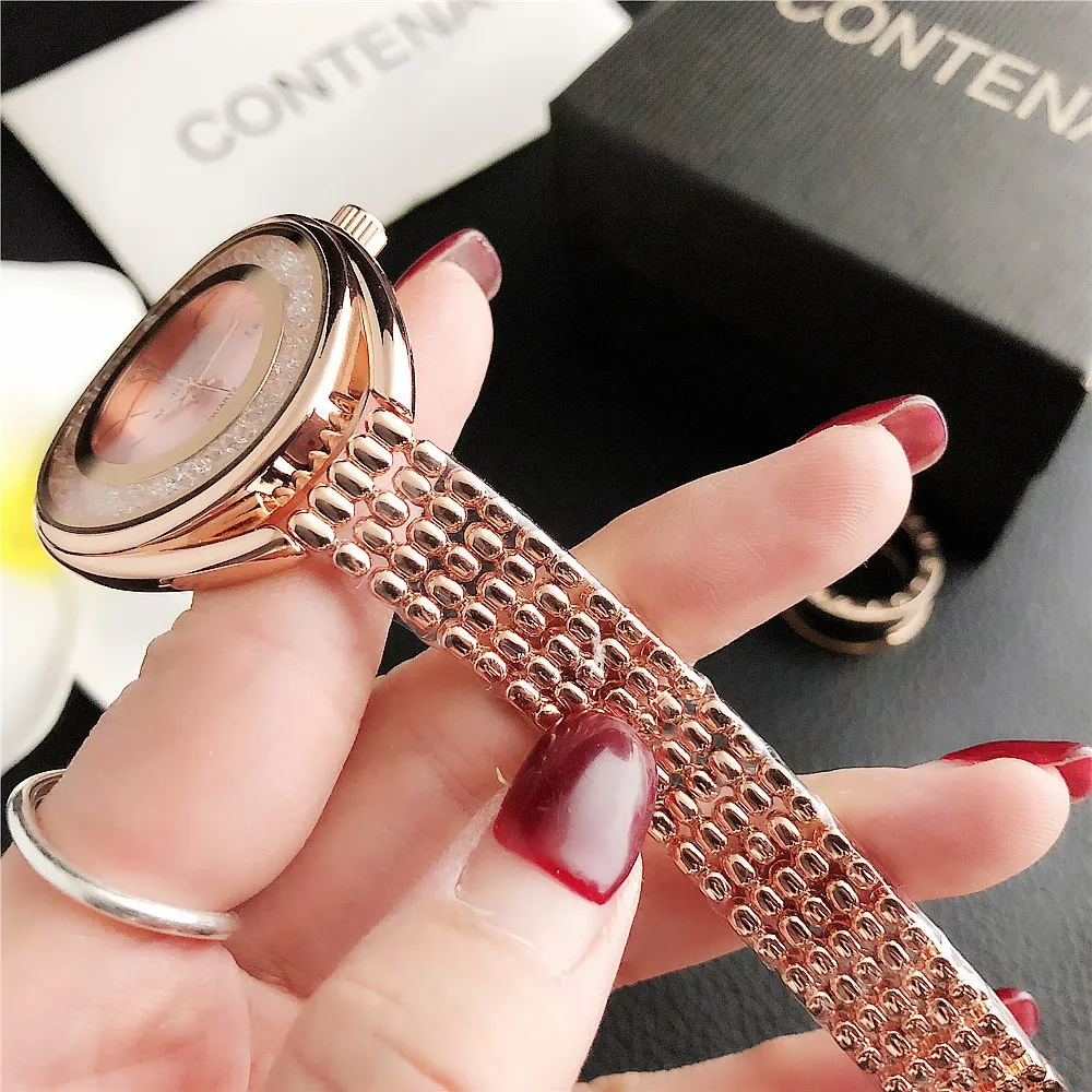New Watch For Women High-End Luxury Stainless Steel Rhinestone Dial Wristwatch Water Resistant Woman Accesories Gifts for Women 4
