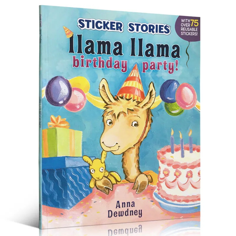 

Milu Original English Children's Picture Book Llama Birthday Party