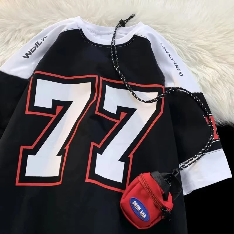 تي شيرت بأكمام قصيرة لكرة السلة برقبة دائرية للرجا...