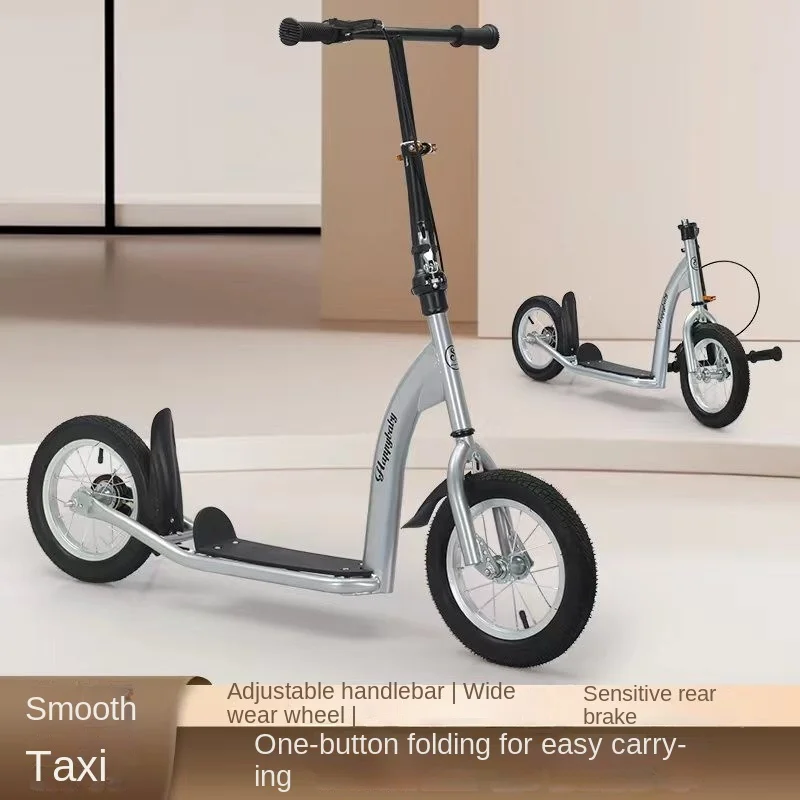 Two Wheel Inflatable Skateboard Children's Pedal Scooter 6-18 Year Old Youth