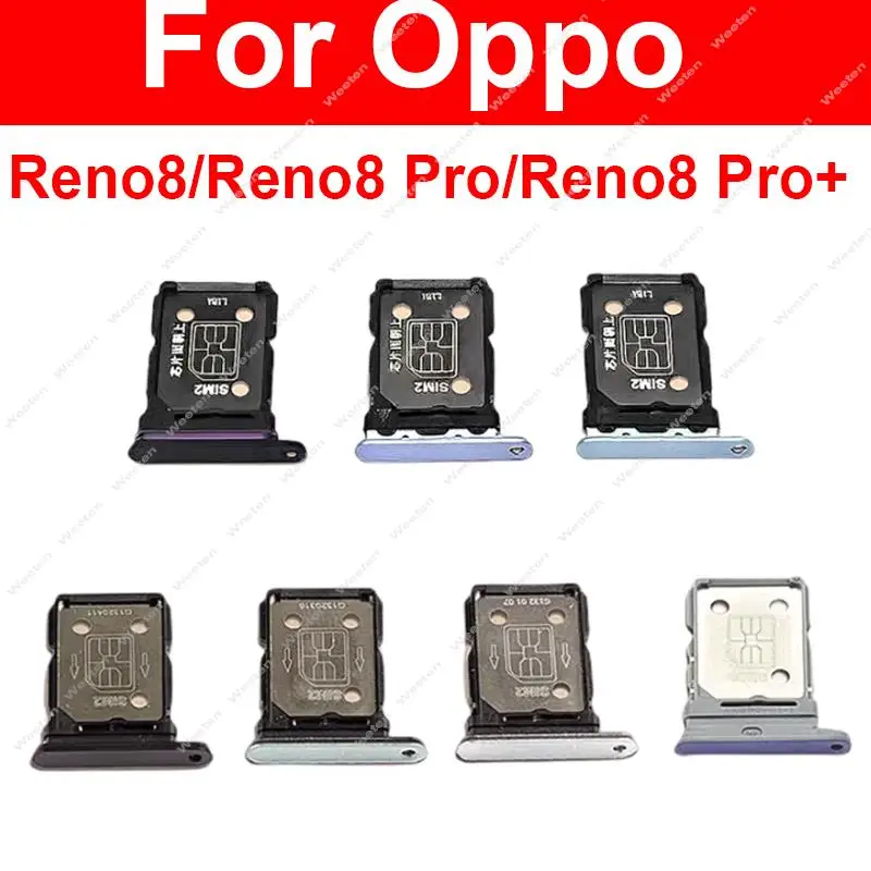 

Лоток для SIM-карты для OPPO Reno 8 8 Pro + Plus, устройство для чтения SIM-карт памяти Micro SD, запасные части гнезда