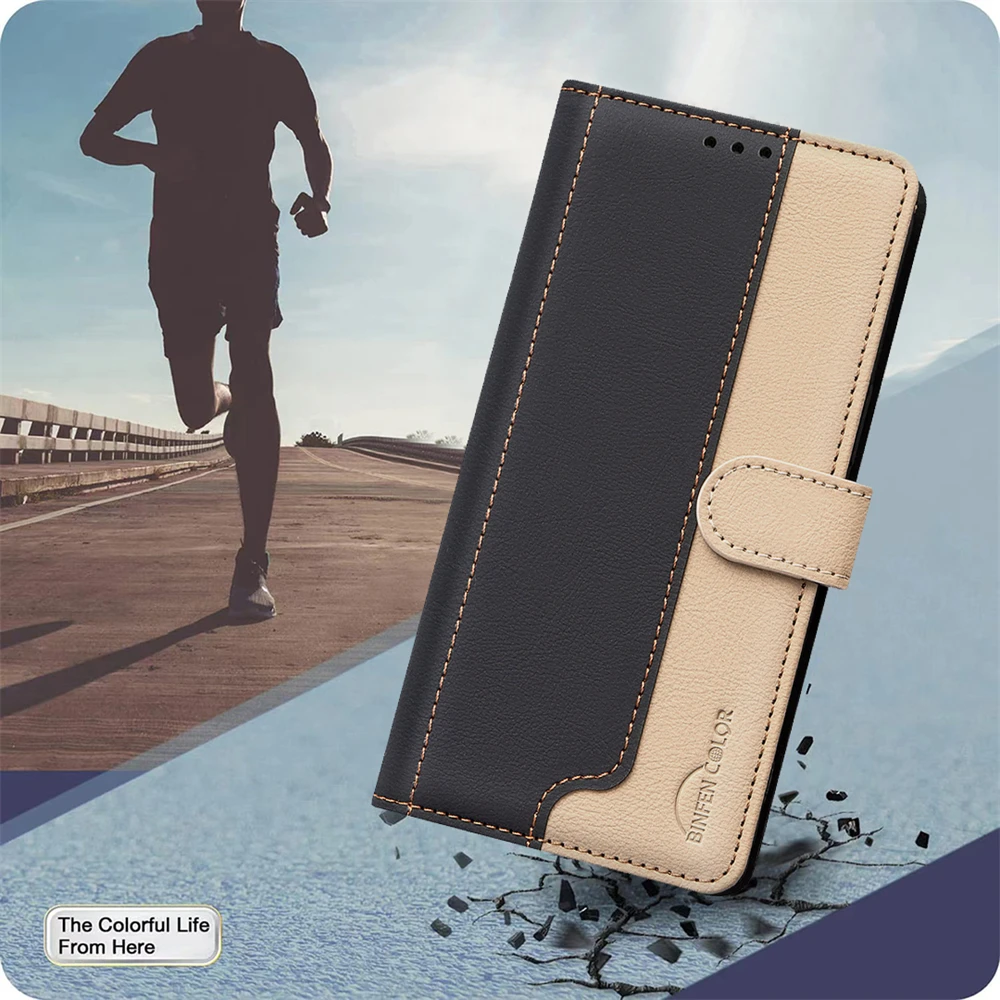 Leather Wallet Flip Case with Card Slot - Elegant Protective Cover