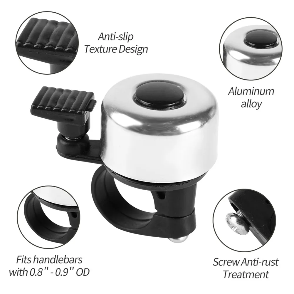 Bicycle Bell Alloy Mountain Road Bike Horn Sound Alarm For Safety Cycling Handlebar Alloy Ring Bicycle Call Bike Accessories bicycle bell bicycle accessories bicycle horn bicycle alarm mountain bike bell