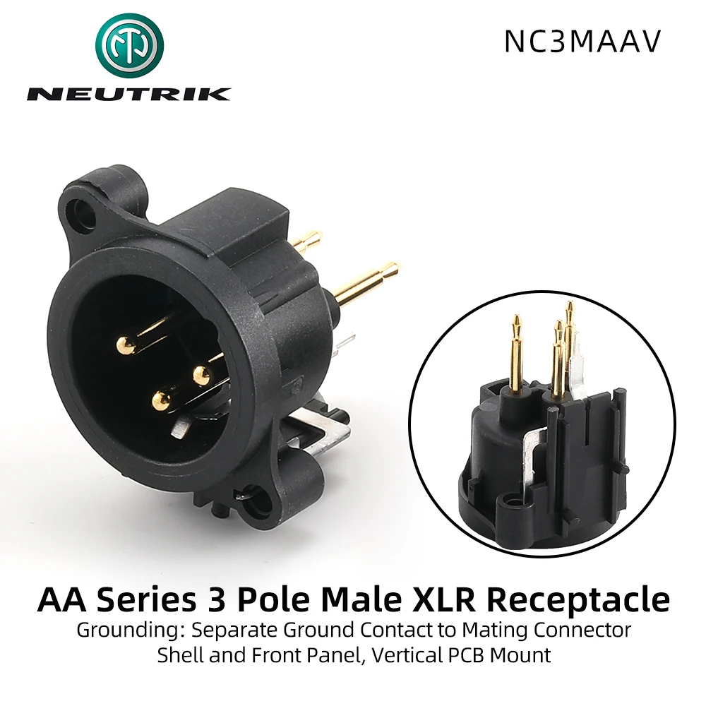 REAN Port à Encastrer XLR à 3 Broches Combiné Avec Prise Jack Femelle