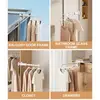 Folding Clothes Hanger Rack Window Clothes Bar Foldable Clothes Hanger Drying Rack Rod For Hotel Laundry Room Bathroom Bedroom 5