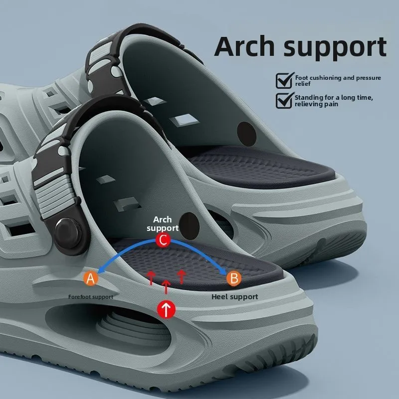 2026 FASHION anti slip, soft sole, wear-resistant cool slippers for wearing, thick sole breathable odor proof summer hole shoes 1