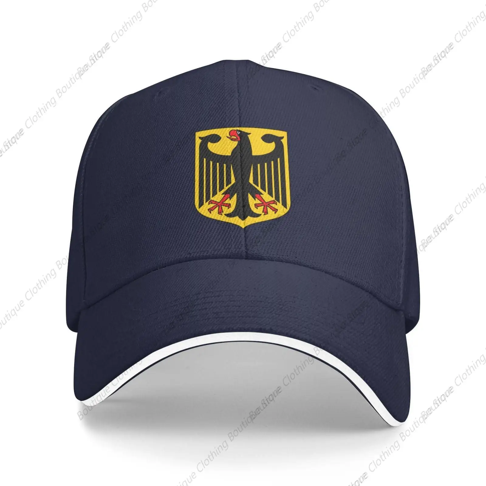 

Немецкая государственная стандартная бейсболка с гербом Германии, немецкая шляпа для женщин и мужчин, регулируемая шляпа темно-синего цвета