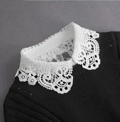 Vintage Lace Stand Collar - Women's Front Tie Detachable Blouse Accessory (011-02)