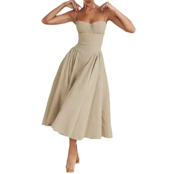 Summer Sexy Women Dress Bohemia Long Dresses Luxury Elegant V-neck Sleeveless Slip Flower Beach Sundress Dress for Female 2025 1