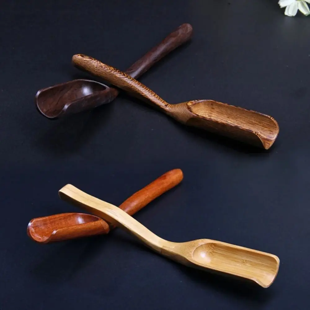 Portable Natural Bamboo Teaspoon Chinese Retro Style Tea Scoop 1PC