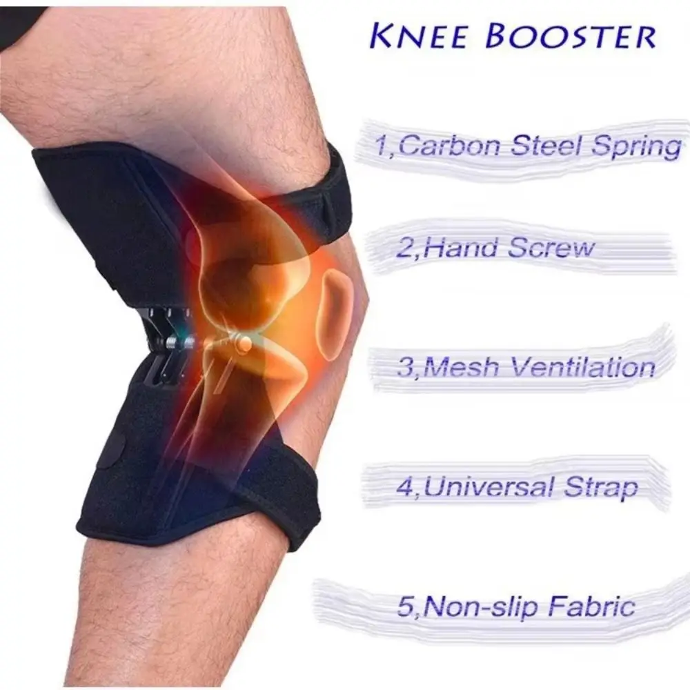 1/2PCS Rebound Spring Knee Protection Boosters Breathable Non-Slip Support Knee Pads Fixed Booster Knee Protector Leg Protection