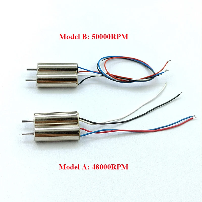 Mini moteur électrique 3.7V haute vitesse pour drone, montrant les détails du boîtier et des aimants.