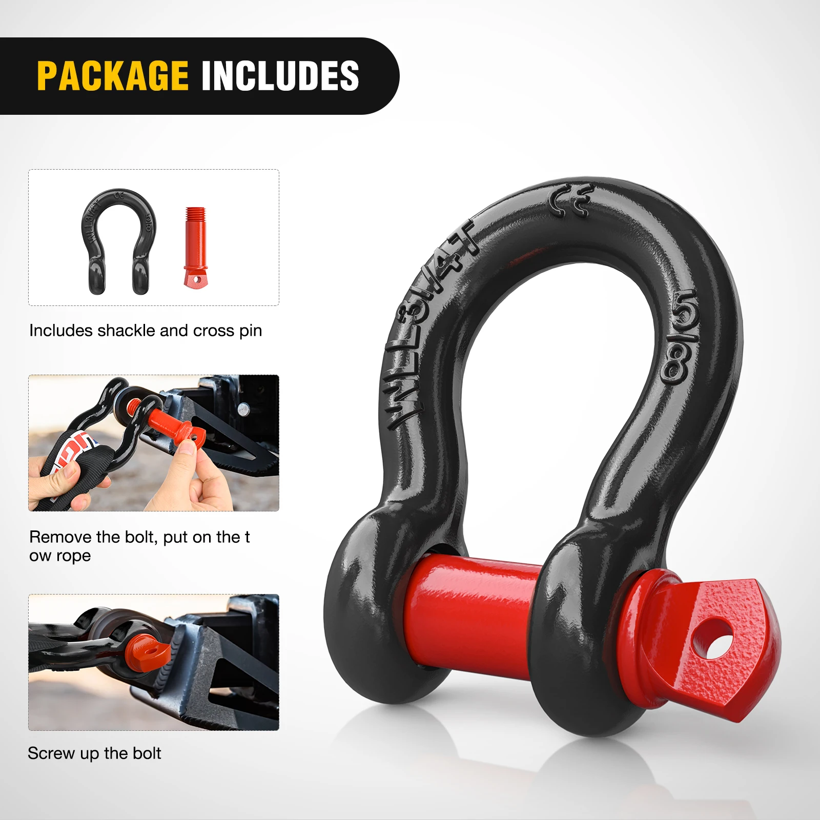 5/8" Heavy Duty D-Ring Shackles 1
