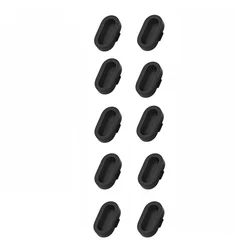 Durable Anti - Dust Charger Cable with Port Protector (10 pcs black)