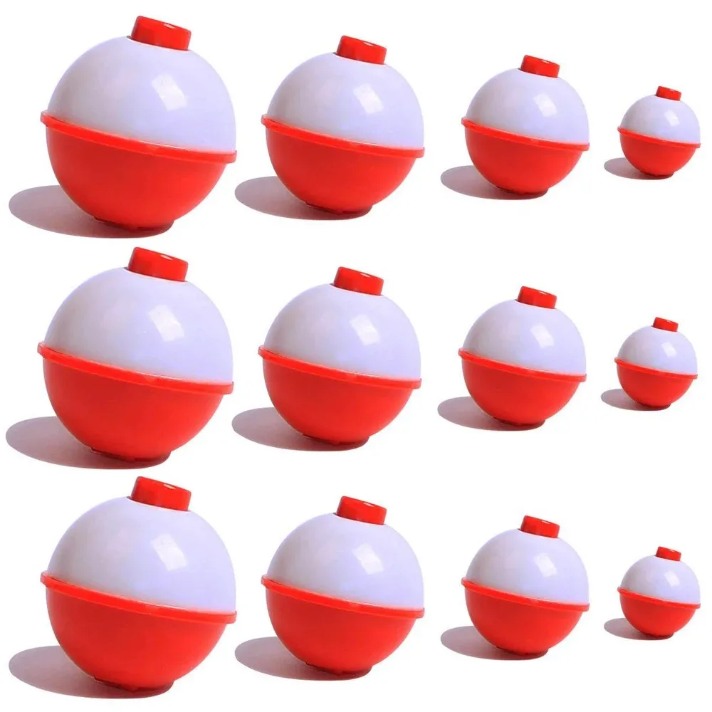 7 flotteurs ronds à clipser pêche 0.5-2.5 pouces bouton poussoir