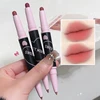 Double-end Lipliner Pencil 2 in 1 Sexy Nude Pink Red Lip Contour Matte Lipstick Waterproof Lasting Non-stick Cup Lip Tint Makeup 2