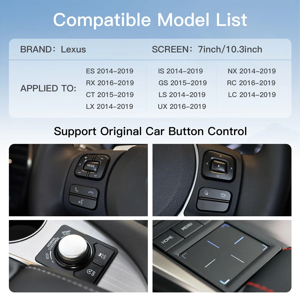 CARABC   ī÷,  2014-2019 CT ES GS IS LC LS LX NX RC RX UX ȵ̵ ڵ  Ʃ  ī޶