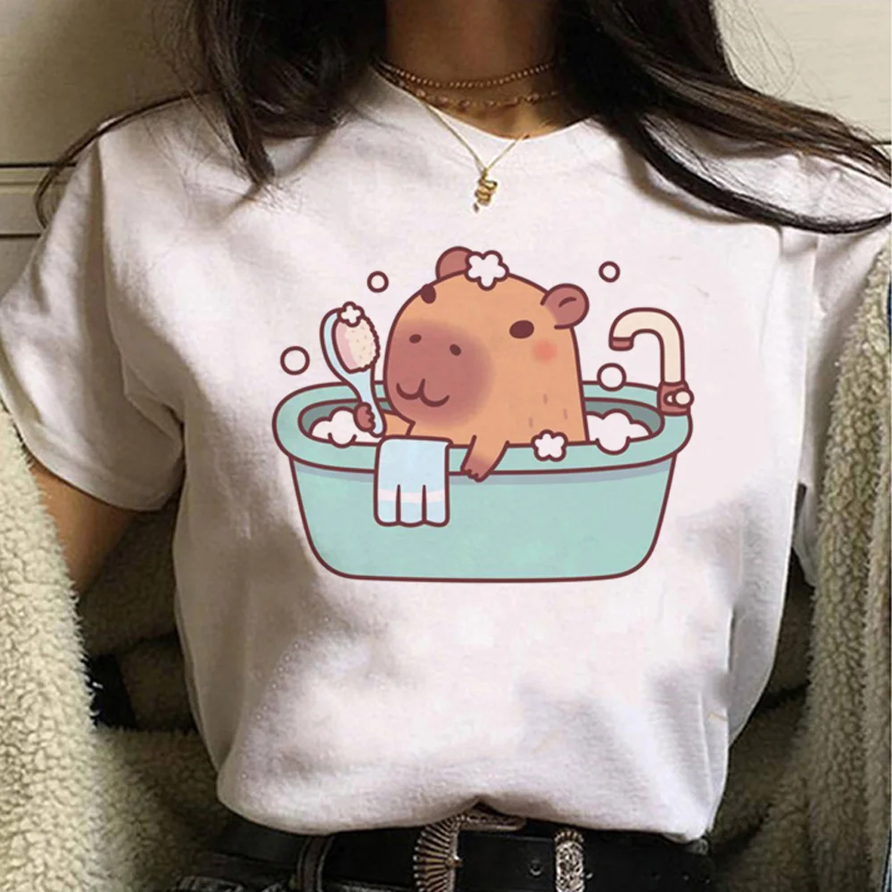 

Capybara t-shirts women manga streetwear anime t shirt female manga clothes