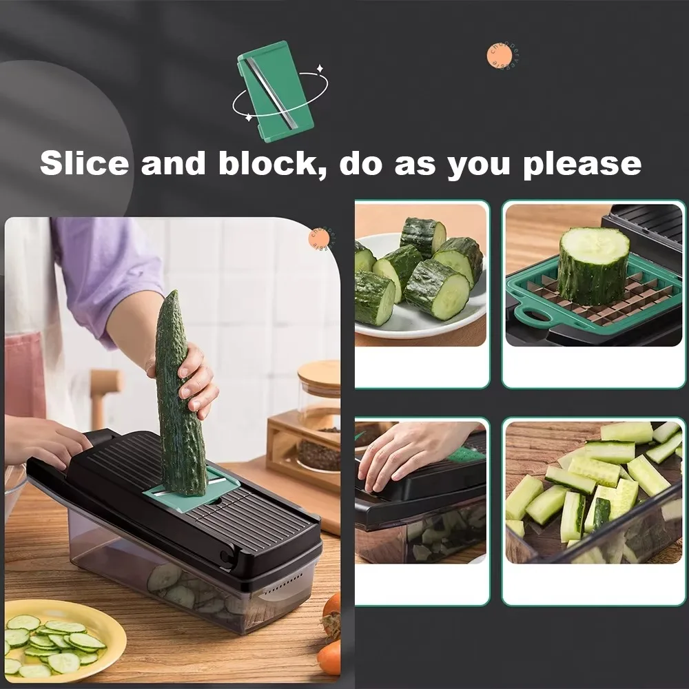 Vegetable Slicer Multifunctional Vegetables Chopper Handle Grate Food Choppers Vegetable Slicer Dicer Cut Kitchen Accessories