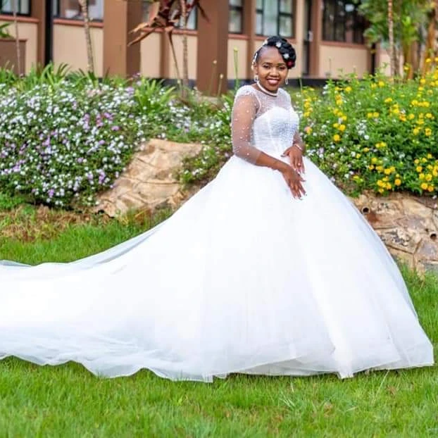 

Кружевные свадебные платья невесты, свадебные платья на заказ с длинным рукавом, высокого качества