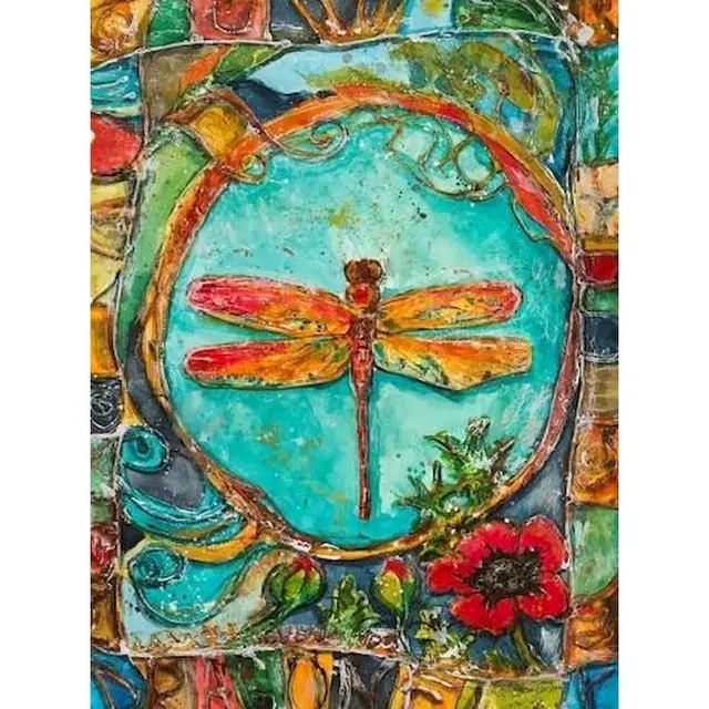 Dragonfly Mosaic Insects Painting By Numbers Kit