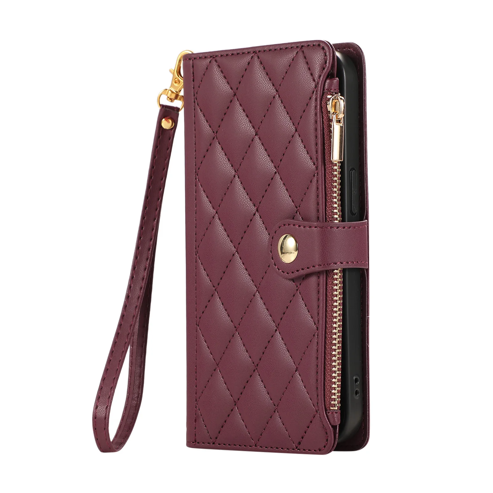 Crossbody Small Floral Print Multi-Color Chain Mobile Phone Leather Case
