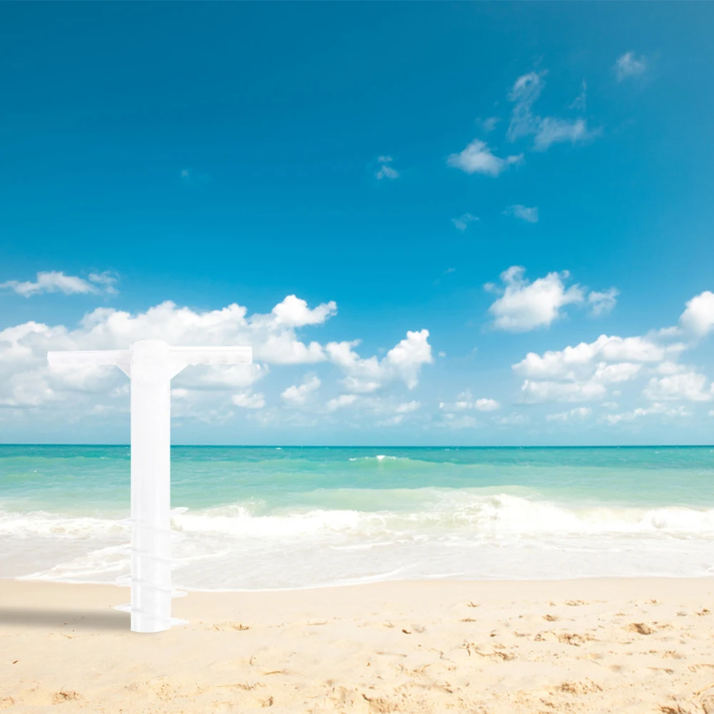 3/5 Spin Beach Umbrella Stand with Hook Umbrella Holder Windproof Base Gear Spikes Equipment Outdoor Travel Accessories