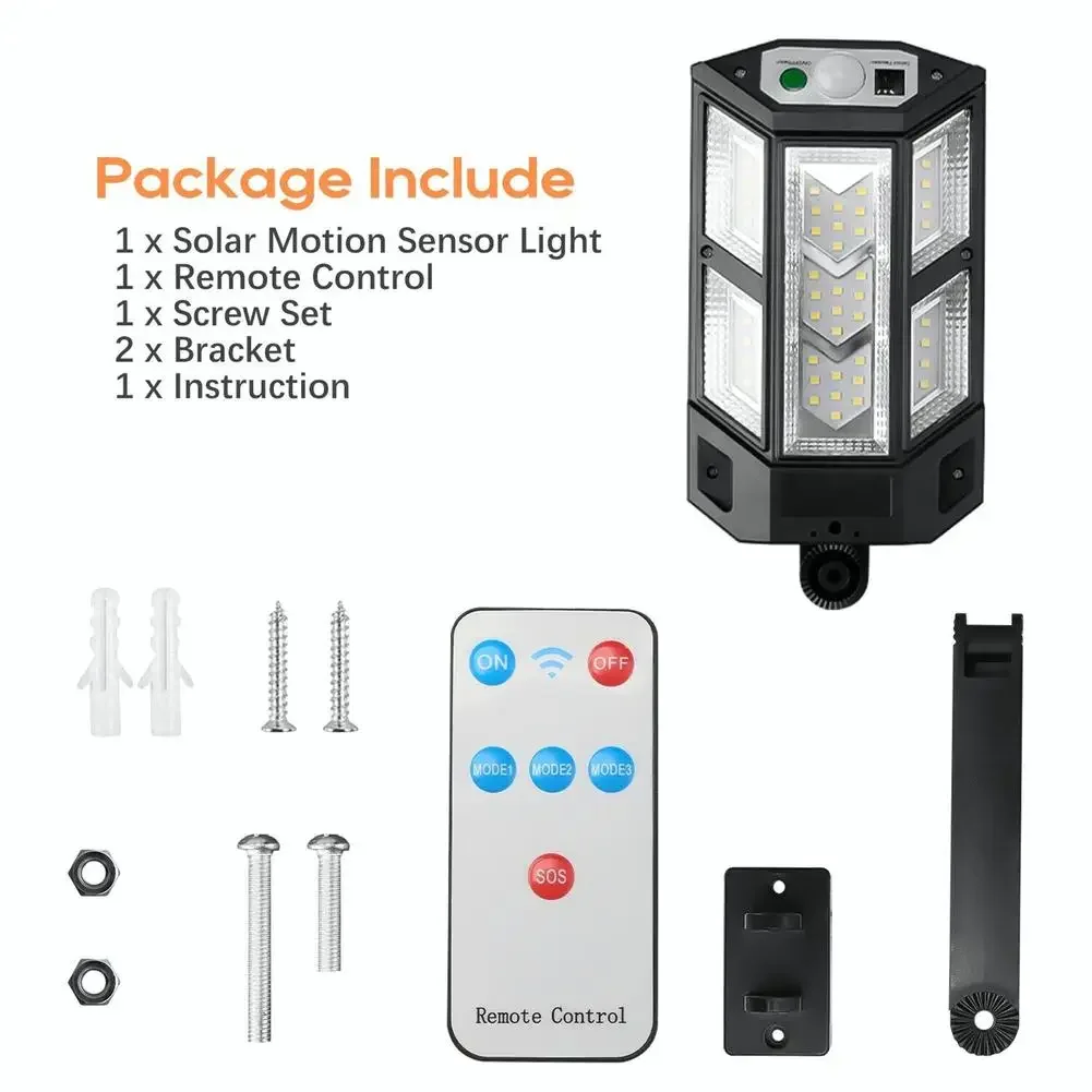 High-Power Outdoor Solar LED Flood & Motion Sensor Light - Waterproof Street & Wall Illumination