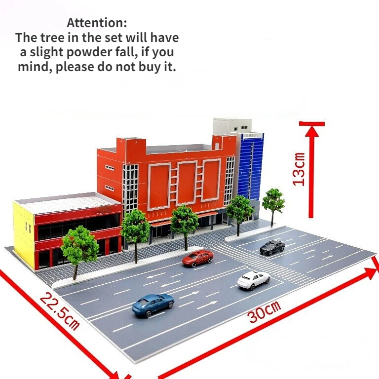 1/150 Scale Diorama Building Models City Street View Building Model Railway Layout Scene Display Model Collection Gift Toy 3