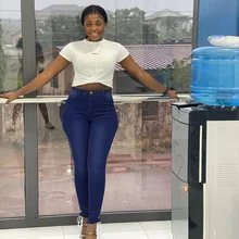 

Streetwear Vintage Jeans Women Jeans Spring Summer Fashion Button High Waist Jeans Trousers Women's Lace-up Denim Pencil Pants