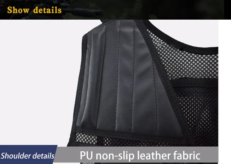 Multifunktion ale verschleiß feste taktische Weste verstellbare Outdoor-Trainings kleidung Multi-Taschen Ausrüstung Schutz weste – Detail 6