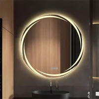 LUVODI 80cm Circle Illuminated Bathroom Backlit Mirror Wall Hang LED Lighted Bathroom Vanity Mirror Anti-fog