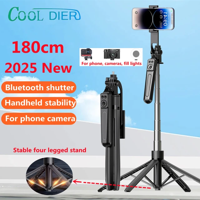 COOL DIER Tripod for Smartphone Camera, Bluetooth Wireless Selfie Stick with Phone Holder 1