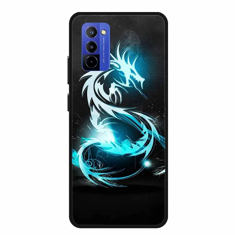 Shockproof Black Silicone Phone Case with Bumper Protection - Soft Back Cover 6.75