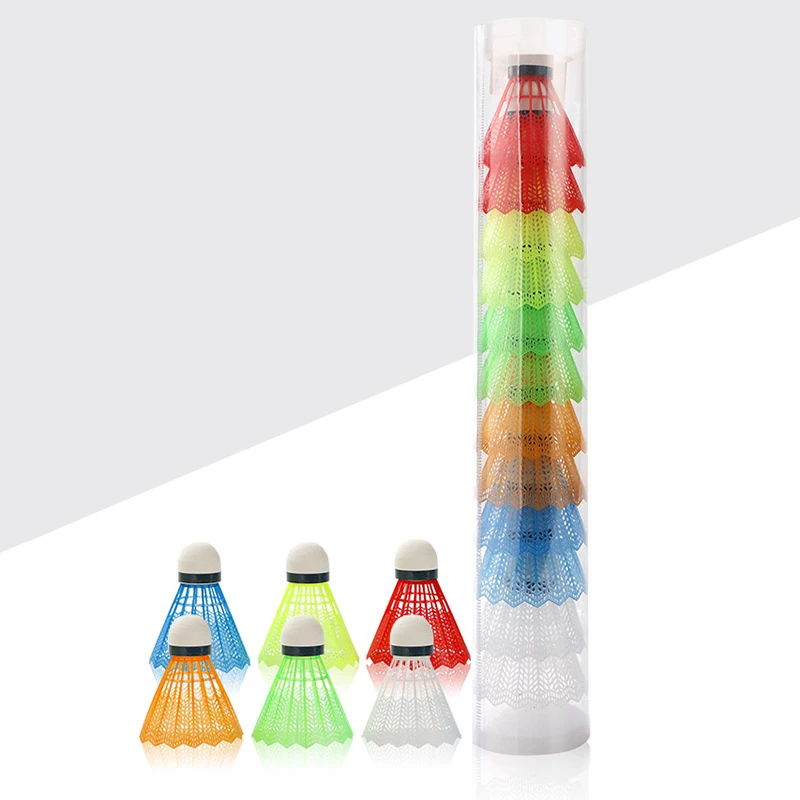 12pcs Plastic Badminton Ball Colored Plastic Ball Barrel Children's Colored for outdoor badminton ball badminton shuttlecock feather shuttlecock