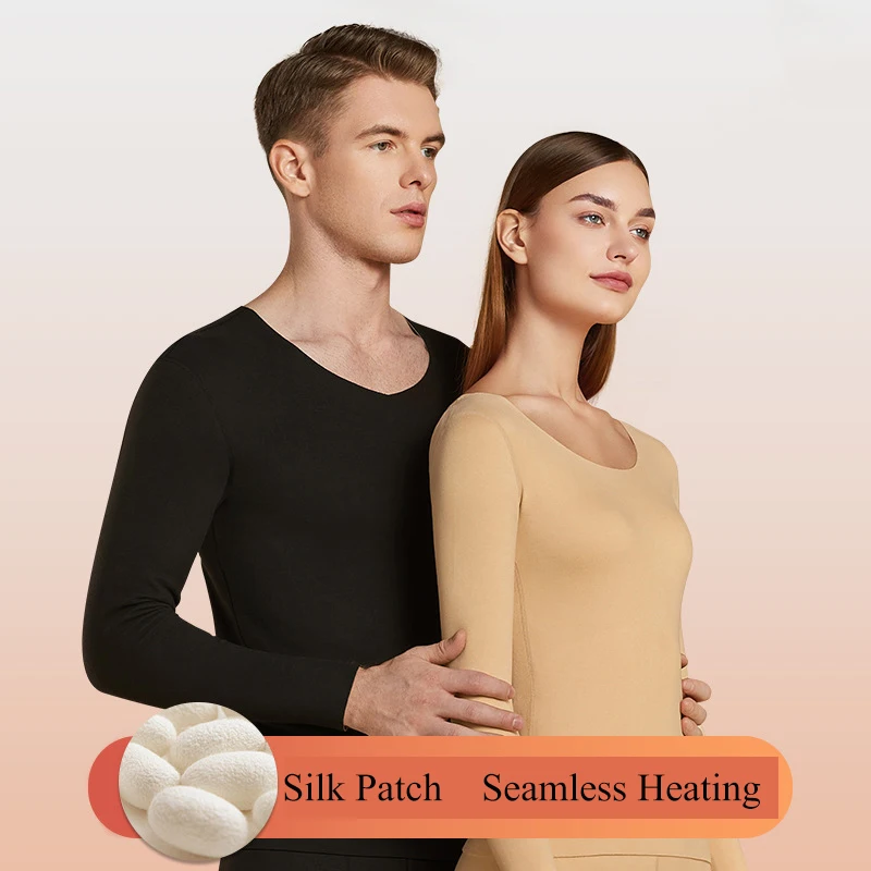 2 Pieces Thick Double-Layer Thermal Underwear Men And Women Warm Lingerie Winter Clothes Seamless Clothes
