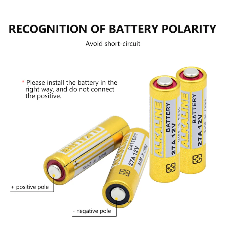 5pcs 27A Alkaline 12V Batteries Also Known as A27 G27A B-1 L828 CA22 ...