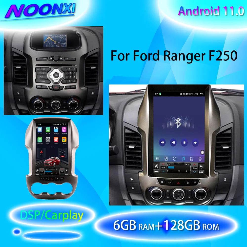 

For Ford Ranger F250 2008 2009-2012 Car Radio Stereo Multimedia Player GPS Navigation 2 Din Head Unit 6G+128G Android 11.0