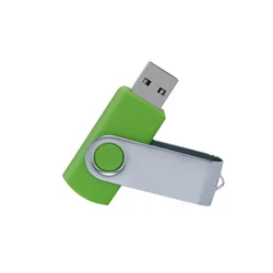 High - Capacity USB Flash Drive with Swivel Design - Metal Portable Memory Stick - 16 GB (Green)