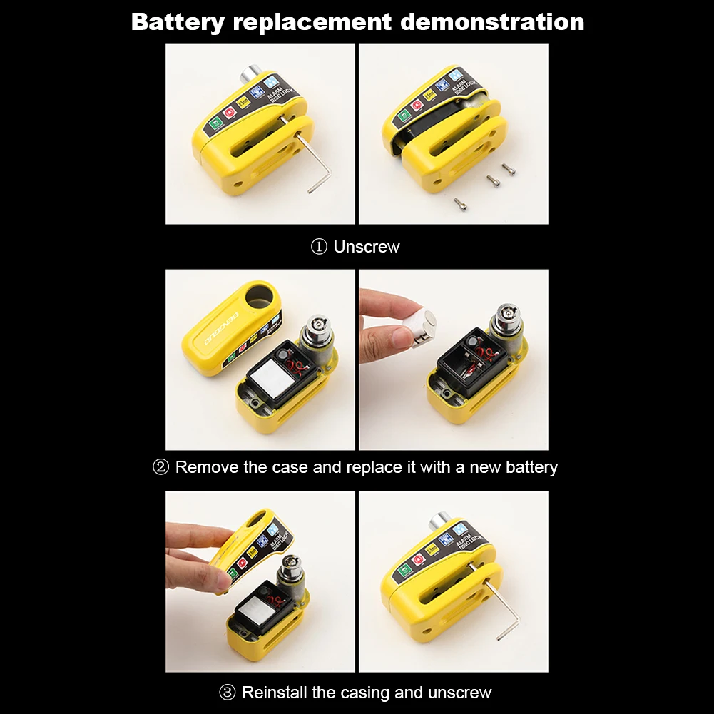 Motorcycle Alarm Wheel Disk Brake Lock with Keys Bicycle Alarm Disc Brake Electric Lock Anti Theft for Bicycle Motor Scooter motorcycle lock motorcycle disc lock motorcycle disc brake lock bicycle disc brake lock bicycle lock