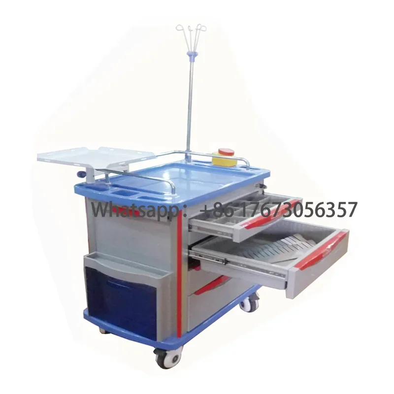 

Hot Selling Medical ABS Hospital Medicine Trolley