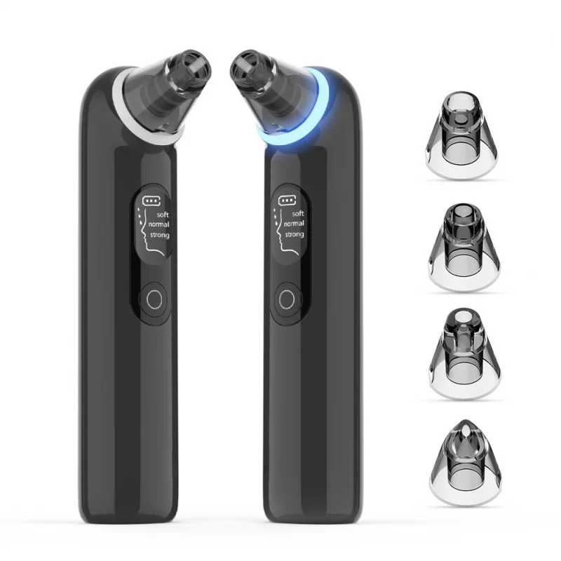 New Blackhead Remover Blue Light Face Cleaner Vibrating Acne Cleanser Vacuum remove oil makeup lcd screen mode