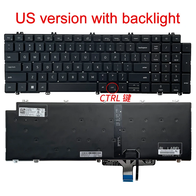 Dell Latitude 15 (5500) original clavier DE (allemand