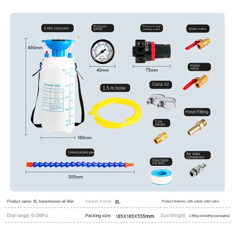 Pneumatic transmission oil filling tool gear oil replacement machine automatic gearbox filling machine filler pu