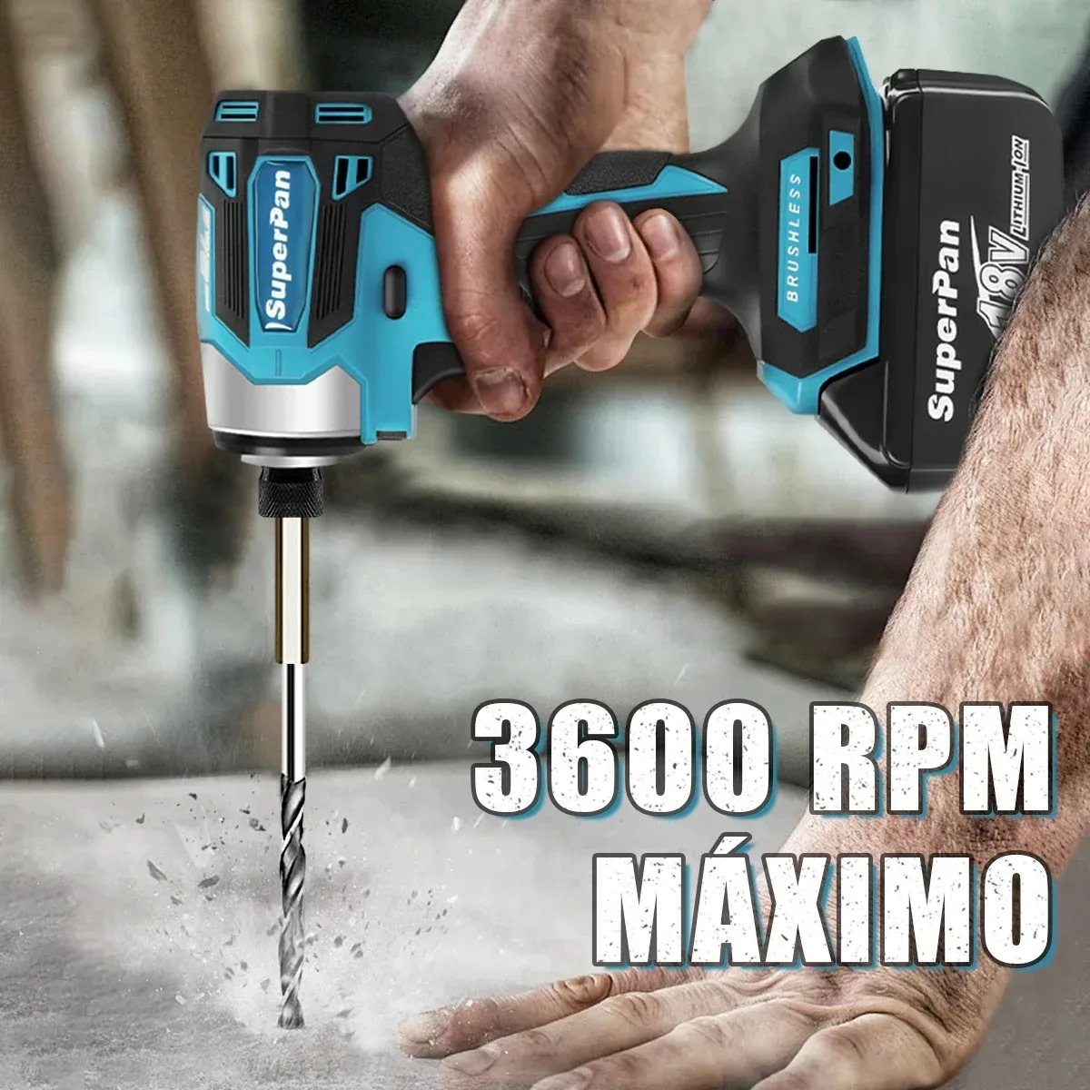 SuperPan DTD173 cordless screwdriver set -180N torque impact gun, brushless drill, home DIY tool, For Makita 18v Battery pins 5