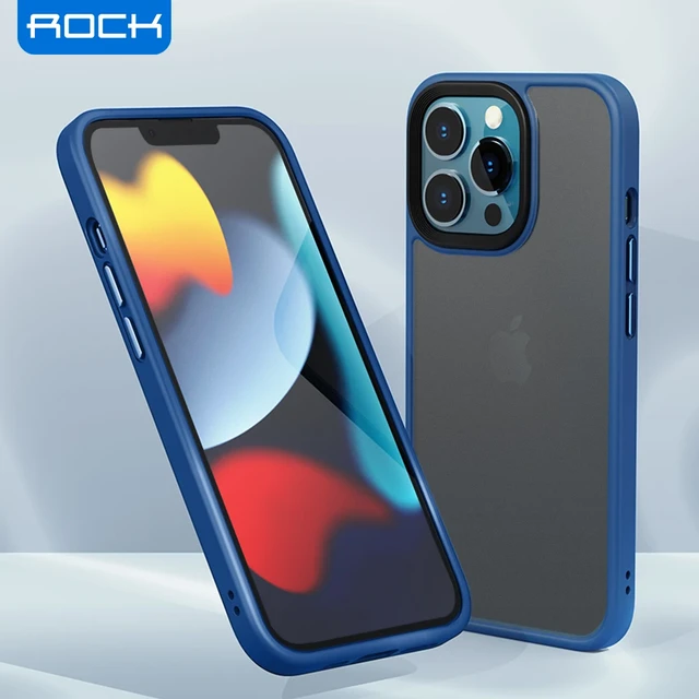 For iPhone 14 Pro Max ROCK Translucent Matte PC TPU Case Anti-knock Armor  Shockproof Case For iPhone 13 Pro Max Funda Cover - AliExpress
