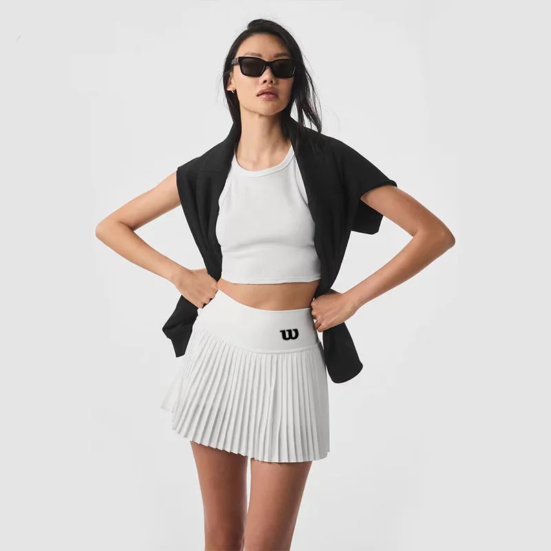 WILSON Women's Summer New Tennis Suit Sports Breathable Quick-drying Pleated Skirt