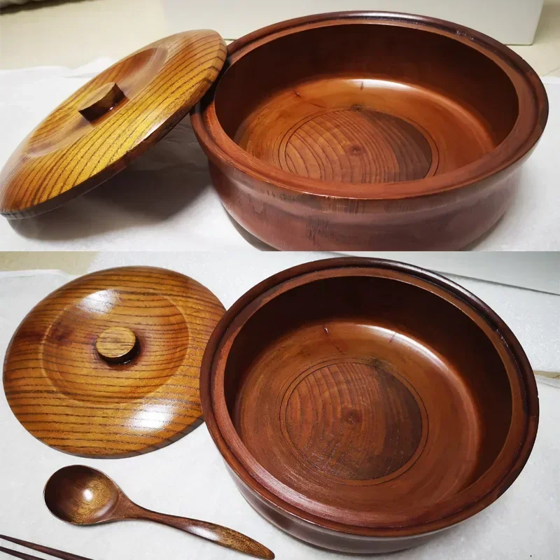 Solid Wood Serving Bowl 5